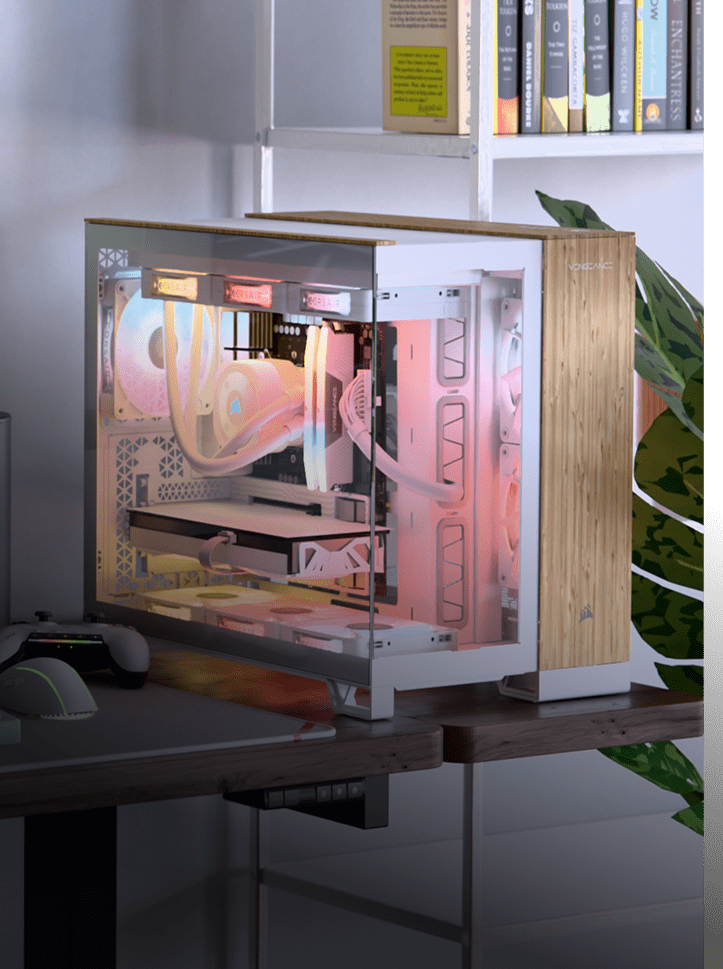 VENGEANCE a5100 Gaming PC - Wood Bright: AMD Ryzen 7 9800X3D